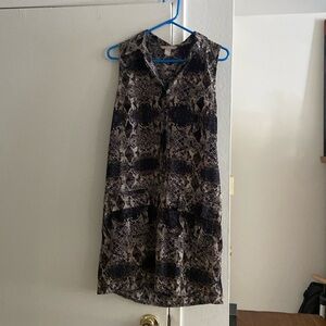 Patterned Sleeveless Banana Republic Dress
